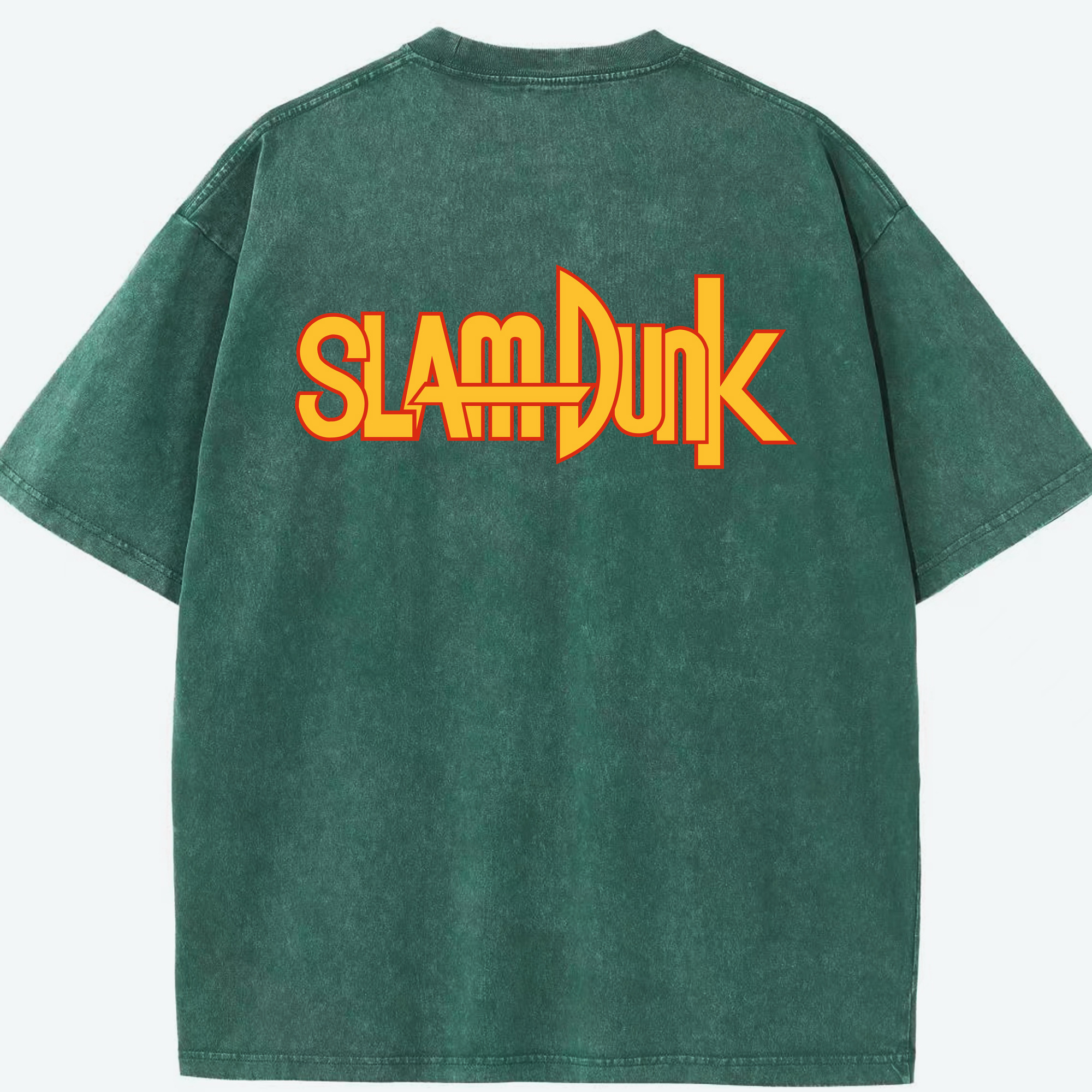 SLAM DUNK／スラムダンク 綿100% ヴィンテージ風 半袖Tシャツ（背面プリント）